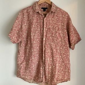 Banana Republic Men's Linen Button Up Short Sleeve